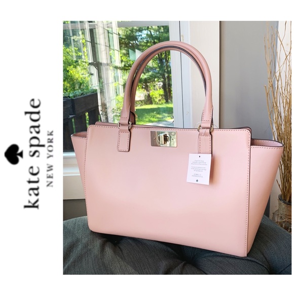 NWT Kate Spade genuine leather satchel tote pink - Picture 2 of 8